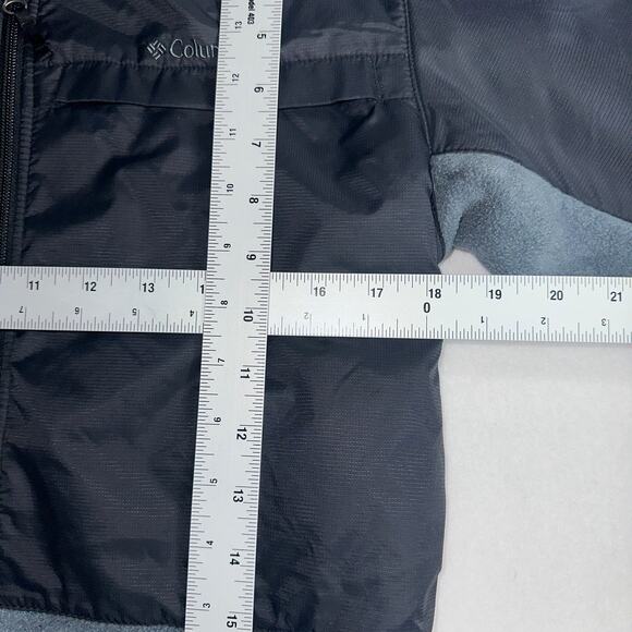 Columbia Sportswear Boys Full Zip Fleece Jacket Size XL Gray Blue Softshell Coat - Picture 8 of 12